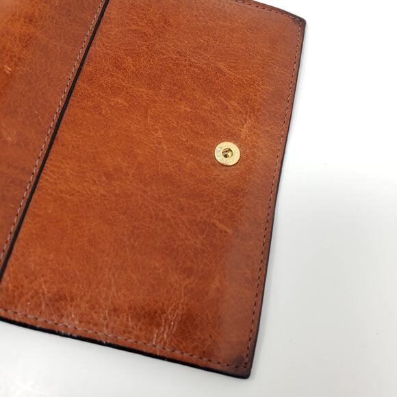 Tumi Travel Wallet Passport Card Holder Genuine Brown Leather Organizer Case 5.5 - Picture 7 of 7